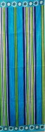 "English Blue Stripe" 40x70 Egyptian cotton Beach Towel