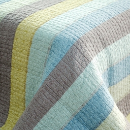 [Garden of Peace] 3PC Cotton Vermicelli-Quilted Printed Quilt Set (Full/Queen Size)