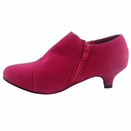 Girls Dress Shoes Ankle Low Heel Boots Zipper Closed with Rhinestone Flower