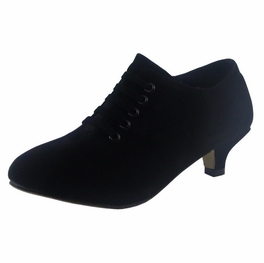 Girls Dress Shoes Ankle Low Heel Lace-up Boots Zipper Closed Black