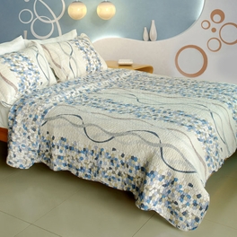 [Good Times] Cotton 3PC Vermicelli-Quilted Printed Quilt Set (Full/Queen Size)