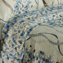 [Good Times] Cotton 3PC Vermicelli-Quilted Printed Quilt Set (Full/Queen Size)