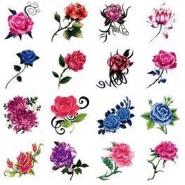 Hot Selling Men And Women Temporary Tattoos Waterproof Stickers Rose