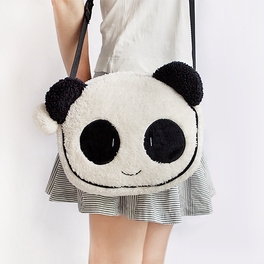 [Lovely Panda] Fleece Throw Blanket In A Shoulder Bag / Travel Pillow Blanket (27.2 by 59.4 inches)