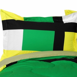 [Lush World] Quilted Patchwork Down Alternative Comforter Set (Twin Size)