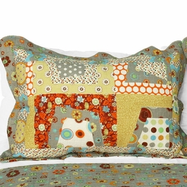 [My Childhood] Cotton 3PC Vermicelli-Quilted Printed Quilt Set (Full/Queen Size)