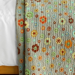 [My Childhood] Cotton 3PC Vermicelli-Quilted Printed Quilt Set (Full/Queen Size)