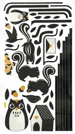 Owl & Squirrel & Bird - Wall Decals Stickers Appliques Home Decor