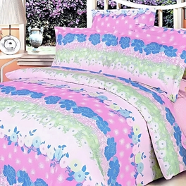 [Pink Kaleidoscope] 100% Cotton 7PC Bed In A Bag (King Size)