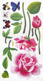 Prickly Rose - Wall Decals Stickers Appliques Home Decor