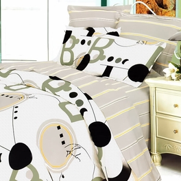 [Rhapsody of Youth] 100% Cotton 4PC Comforter Set (Twin Size)