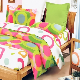 [Rhythm of Colors] 100% Cotton 3PC Mini Comforter Cover/Duvet Cover Set (Full Size)