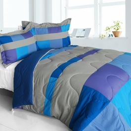 [Special Samara] Quilted Patchwork Down Alternative Comforter Set (Twin Size)