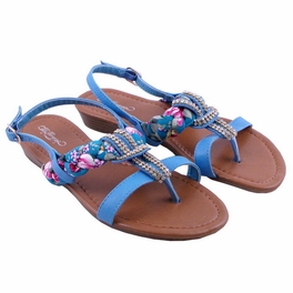 Spring Bling Flat Sandal AQUA