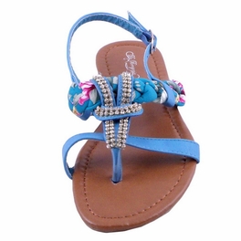 Spring Bling Flat Sandal AQUA