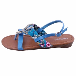 Spring Bling Flat Sandal AQUA