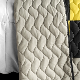 [Sunshine City] 3PC Vermicelli-Quilted Patchwork Quilt Set (Full/Queen Size)