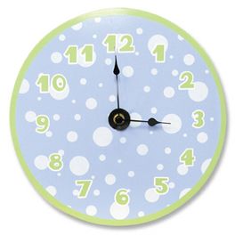 WALL CLOCK - BLUE W/ SAGE