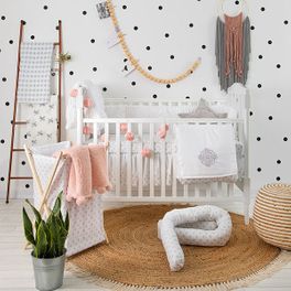 [Willow White]4 Pc Crib Bedding Set Crib Bedding Collection
