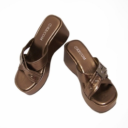 Women Brown Slide shoe Flip-flop