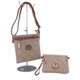 Womens Logo High-style fashion Handbag and Wallet Set Mega Pretty Bag Set