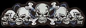 String of Skulls Biker Patch.