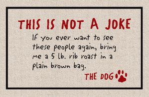 Dog Ransom Note Doormat