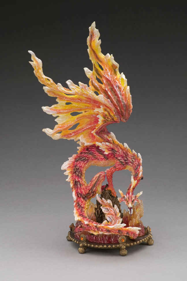 Ignis Fire Dragon Statue by Dragonsite