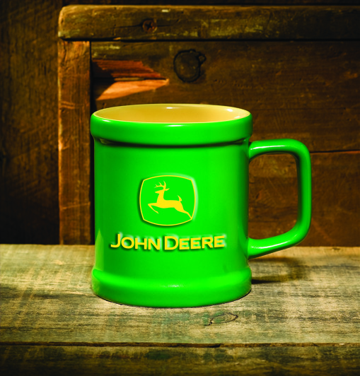 John Deere Logo Sculpted Coffee Mug
