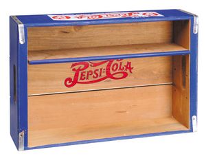 Pepsi Crate Shelf with Adjustable Shelf
