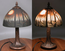 The Nightmare Before Christmas 13" "Tiffany Style" Touch Lamp