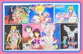 Banpresto Trading Cards : Sailor Moon Super S : Twin Character Cards - Mini Regular Card Set of 7 (1995) (VERY GOOD CONDITION)    