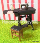 Glico Toys : Time Slip : Miniature Retro Treadle Sewing Machine 