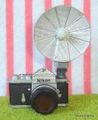 Glico Toys : Time Slip : Miniature Black Nikon Flash Camera 