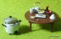 Glico Toys : Time Slip : Miniature Retro Dinner Table & Rice Cooker Set (OPENED SET) 