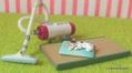 Glico Toys : Time Slip : Miniature Retro National Vacuum Cleaner & Sleepy Cat Set   