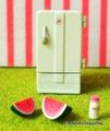 Glico Toys : Time Slip : Miniature White Refrigerator & Watermelon Set 