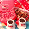 Takara Miniature Toys : Hello Kitty - Gourmet de Kitty Mini Food Sample (2006) Red Version #3 - Miniature Japanese Sweet Chocolate Gift Time