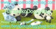 Japanese Miniature Toys : Yuu Yuu Pandas at Play (2006) #1 - Miniature Sleeping Panda & Toothbrush