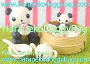 Japanese Miniature Toys : Yuu Yuu Pandas at Play (2006) #5 - Miniature Panda & Yum Cha Food