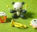 Japanese Miniature Toys : Yuu Yuu Pandas at Play (2006) #7 - Miniature Panda & Musical Instruments