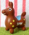 Miniature Rody Horse (MEDIUM) : Chocolate Brown / Yellow Spots (2004)