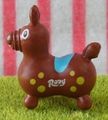 Miniature Rody Horse (SMALL) : Chocolate Brown / Yellow Spots  (2004)