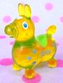 Miniature Rody Horse (MEDIUM) : Clear Green / Lilac Spots (2004)