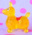 Miniature Rody Horse (SMALL) : Clear Yellow / Red Saddle / Yellow Spots (2004)