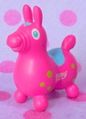 Miniature Rody Horse (MEDIUM) : Hot Pink / Green Spots (2004)