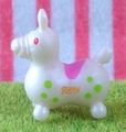 Miniature Rody Horse (SMALL) : Metallic White / Green Spots (2004)