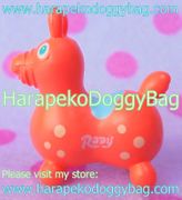 Miniature Rody Horse (SMALL) : Neon Red-Orange / Yellow Spots (2004)