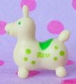 Miniature Rody Horse (SMALL) : White / Green Spots (2004)
