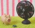 Kaiyodo Miniature Toys : Time Slip Glico Series 1 : Miniature Black Murz Fan (2001)